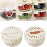 2-in-1 Plastic Drain Basket with Collapsible Handle – Sink Strainer Bowl for Fruit & Vegetable Washing, Rinsing & Storage – Kitchen Organizer Tool