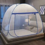 Privine Polyester Adults Washable SmartBuy Double Bed Portable also Suitable FOR KING/QUEEN size Mosquito Net(White, Blue, Tent)