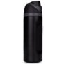 FreeSip 32oz Insulated Stainless Steel Water Bottle with Built-in Straw & Spout – Leakproof, Double-Wall Thermos Bottle for Hot & Cold Drinks, Travel, Gym, Office, Sports (Black)