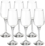 Amazon Brand – Solimo Champagne Glass Set, 220ml, Set of 6, Transparent