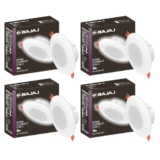 Bajaj Ivora Compact Downlight 3-in-1 CCT | 3W LED Downlight | for Smaller Spaces | Long Life of 25000 Hours (Multi CCT, Pack of 4)