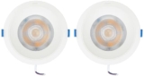 PHILIPS 18 Watt White Reflector LED Ceiling COB Round Spot Light with Focused Beam | Cut Out: 138mm | Warm White, Pack of 2 (Deco Bright)