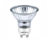 AuraDecor GU10 Halogen Light Bulb, 50W, 2800K Warm White, Dimmable Spotlights for Track & Candle Warmer Lamps (1, Warm White)