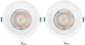 PHILIPS 18 Watt White Reflector LED Ceiling COB Round Spot Light with Focused Beam | Cut Out: 138mm | Warm White, Pack of 2 (Deco Bright)