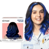 Streax Hair Colour Highlight Kit | Blue Jersey Blue – Pack of 1 | Enriched With Walnut & Argan Oil | For Women | Rich, Vibrant, Easy to Use, DIY Application