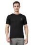 CHKOKKO Men’s Solid Quick Dry Half Sleeve Regular Fit Round Crew Neck Active Sportswear Gym T-Shirt for Workout Training Running and Fitness Activities Black XL