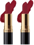 REVLON Super Lustrous Matte Lipstick, 80% Conditioning Ingredients, intance color, Waterproof, Long-Lasting, 100% Vegan Lipstick, It Is Royal (033), 4.25 gm (Pack of 2)