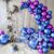 Just Party 25Pcs Purple & 25Pcs Blue Metallic Chrome Balloons with Shiny Surface For Birthdays/Anniversary/Engagement/Baby Shower/bachelorette Party Decorations (Pack of 50)