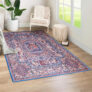STATUS 150 cm  X 210 cm Velvet Carpet(Rectangle, Blue, Orange)