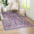 STATUS 150 cm  X 210 cm Velvet Carpet(Rectangle, Blue, Orange)