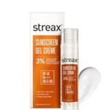 Streax Sunscreen Gel Crème SPF 50 PA+++, 50g | 3% Niacinamide | Serum Infused Sunscreen | Non-Oily, No White Cast | Hydrating & Brightening