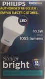 Philips Base E27 10.5-Watt LED Bulb (Pack of 4, Cool Day Light)