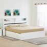 Home Centre Polaris Halo King Bed with Hydraulic Storage – White
