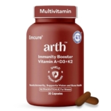 Arth Immunity Booster | Daily Immune Support with Vitamins A, D3 & K2 | Emcure Pharmaceuticals Ltd. | 30 Veg Capsules