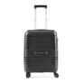 Aristocrat Harbour 55 Cms Small Cabin Plastic Hardshell Sided 8 Wheels 360 Degree Wheeling System Luggage- 4 Wheel Inline Suitcase, Black