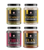 Nature Purify Healthy Seeds Combo- Pumpkin, Sunflower, Chia and Flax Seeds (250g Each) | Rich in Omega 3, Fiber, Raw Seeds for Weight Management, Immunity Booster, Healthy Heart (Pack of 4)