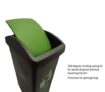 CELLO Plastic Swing-Lid Garbage Dustbin (48 Ltr, Green/Blue/Black)