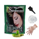Sanjeevani Natural Herbal Henna Powder for Hair | 100% Pure & Organic Mehndi | Natural Hair Color & Conditioner | Chemical-Free Herbal Coloring Care for Men & Women | Pack of 2(50g each)