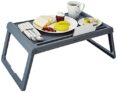 Amazon Brand Solimo Reinforced Polypropelene Plastic Multipurpose Foldable Tray- Grey