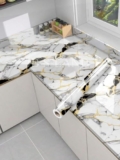 Self-Adhesive Waterproof PVC Wall Panels – Peel and Stick Vinyl Wallpaper for Ceilings, Walls, and Furniture for Kitchen, Bathroom, Bedroom, Living Room(60×200 CM (1, 79)