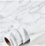 POZET Wall Stickers Wallpaper (200cm X 60 cms) for Furniture Kitchen Cabinets Almirah Tabletop Plastic Table Wooden Table Wardrobe Renovation PVC DIY Self Adhesive Sticker (White, Pack of 1)