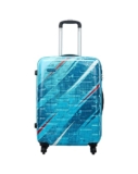 Aristocrat Radiance Check-in Trolley Bag 65cm | Medium | Polypropylene Hard Luggage| Smooth 4-Wheel Suitcase| Combination Lock with Sturdy Zipper | Full Fabric Convipack | 5-Year Warranty (Blue)