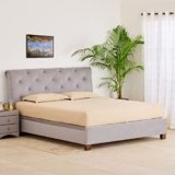 Home Centre Stellar Ora Fabric Queen Bed with Hydraulic Storage – Grey