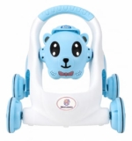Mommers Baby Walker Musical Push Support Toddler Blue Wheels & Handle, Cute Design Activity Walker, Balanced Wheels, Indoor Play