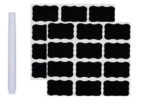 LEAFZY Waterproof Chalkboard Pantry Labels – Reusable Vinyl Stickers for Mason Jars, Glass & Plastic Bottles, Writable Decals for Kitchen Storage, 2 Inch Rectangular Design (20)