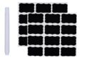 LEAFZY Waterproof Chalkboard Pantry Labels – Reusable Vinyl Stickers for Mason Jars, Glass & Plastic Bottles, Writable Decals for Kitchen Storage, 2 Inch Rectangular Design (20)