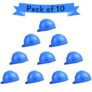 Allen Cooper Industrial Safety Helmet SH-701, Plastic Cradle with Manually adjustable Headband – BLUE (Pack Of 10