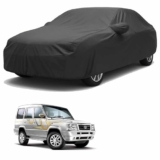 Sulfar 100% Water Resistant Car Body Cover Compatible with Mirror for Tata Victa (Triple Stitched, Full Bottom Elastic, Dark Grey)