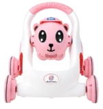 Mommers Baby Walker Musical Push Support with Wheels & Handle Cute Design Activity Walker, for Toddlers, Balanced Wheels, Indoor Play, Pink