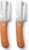 2-Piece 3-in-1 Multifunctional Vegetable Peeler Set, Stainless Steel Blade with Ergonomic Wooden Handle, Potato & Fruit Peeler, Scallion Shredder and Built-in Bottle Opener Kitchen Tool