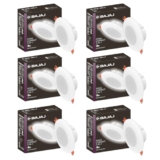Bajaj Ivora Compact Downlight 3-in-1 CCT | 3W LED Downlight | for Smaller Spaces | Long Life of 25000 Hours (Multi CCT, Pack of 6)