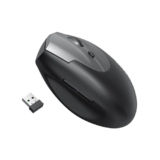 amazon basics Vertical Ergonomic Wireless Mouse – 6 Buttons, Adjustable up to 1600 DPI, 2.4G Optical, USB for Laptop/Mac/PC