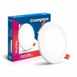 Crompton Star Lord | Recessed Ceiling Lights | 5W | Round | Warm White | for False Ceiling Installation | Cutout: 3″ | for Home, Living Room, Office & Shops | Pack of 1