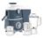 Havells Vitonica 500W Juicer Mixer Grinder 3 Stainless Steel Jars | Large Pulp Container | Foldable Juicing Spout| 2 Years Door Step Warranty by Havells (White & Light Blue)