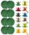 20-Piece Aquarium Decor Frog and Lotus Ornament Set Fish Tank Accessories for Micro Landscape Layout