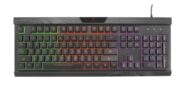 Vertux Promate Promate Gaming Keyboard, Professional Ergonomic Wired USB Gaming Keyboard with Vibrant Rainbow Backlit, 26 Anti-Ghosting Keys, 12 Multimedia Shortcut Keys and 4 Backlit Modes, Amber