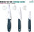 Godrej 1 Pc Stainless Steel Knife Set Cartini Godrej Soft Grip Kitchen Knives kit,3 Pc Set, Stainless Steel