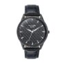 Sonata Poze Quartz Black Dial Black Leather Strap Analog Watch for Men-SP70047NL01W