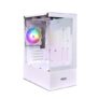GEONIX Tempered_Glass X30 ATX Gaming Cabinet/Computer Case with 3 RGB Fans,USB 2.0 Slot,2 HDD Slots,USB 3.0 Slot,7 Expansion Pci Sockets,Top Mounted Mic and Audio Port(White)