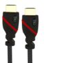C & E Gold-Plated MESH High-Speed HDMI Cable with ARC (6 Feet) Supports Ethernet 1.4V, 3D, 4K video,1080P, (Black/RED)