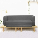 Coirfit Smart Homes Bingewatch Three Seater, 5′ X 6′ Feet Folding Sofa Cum Bed – Perfect for Guests – Jute Fabric – Grey