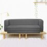 Coirfit Smart Homes Bingewatch Three Seater, 5′ X 6′ Feet Folding Sofa Cum Bed – Perfect for Guests – Jute Fabric – Grey