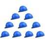 Allen Cooper Industrial Safety Helmet SH-702, Shell with Ventilation, Plastic Cradle with Manually Adjustable Headband – Blue (Pack of 10)