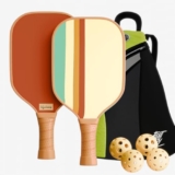 Lifelong Professional Pickleball Paddle Set| Fiberglass Surface| 16 mm Thickness| 4 Pickle Ball Balls| Paddle Cover Bag| Cushion Comfort Handle Grip| Durable Pickleball Paddle | Outdoor Game