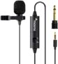 Maono Au-100 Auxiliary Omnidirectional Lavalier Clip On Collar Microphone For Mobile Phone, Camera With 6M Audio Cable, 3.5 Mm Trrs Plug And 6.35 Mm Adapter (Black)