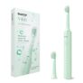 beatXP Vibe Electric Toothbrush for Adults with 4X Plaque Removal|Rechargeable Electric Toothbrush with 2 Brush Heads & 5 Cleaning Modes|40000 strokes/min with Long Battery Life Green
